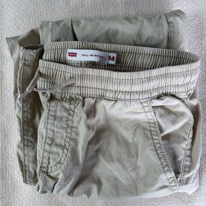 Levi's Tan Wide-Leg Pull-On Pants